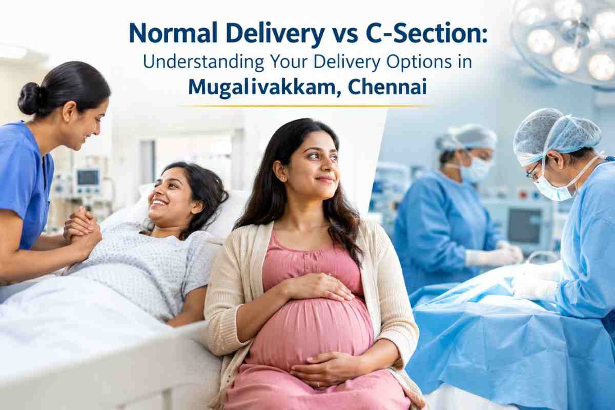 Normal Delivery vs C-Section: Understanding Your Delivery Options in Mugalivakkam, Chennai